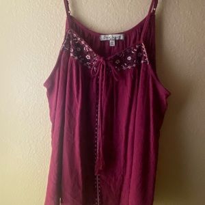 Purple Spaghetti strap blouse (new)